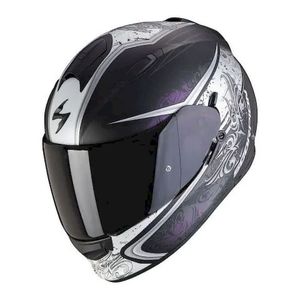 Casco Integrale Scorpion Exo 491 Nero Bianco Viola Camo XS in Policarbonato per Moto - Product Image 1