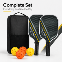 Leichtes Fiberglas-Pickleball-Schläger-Set mit Eigenem Logo, 4 Bällen und Tasche, Direktvertrieb OEM-Schläger-Kit für Private Label