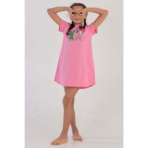 Vestido Túnica Ovalado para Niñas, Manga Corta con Cuello, Tallas 3-4/9-10 - Product Image 4