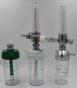 Flussometro per Ossigeno Medicale FLN PR Modello DIN Standard 0-15LPM 50PSI Verde Montato a Parete in Lega di Alluminio Tipo Split - Product Image 4