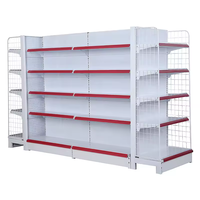 Présentoir métallique double face réglable et léger JIACHUANG, étagère de supermarché durable avec revêtement en poudre époxy, montage rapide