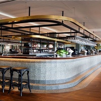Ensembles d'armoires de cuisine en bois de haute qualité à usage de comptoir de bar pour restaurant, cocktail, café, vente en gros de designs de luxe modernes