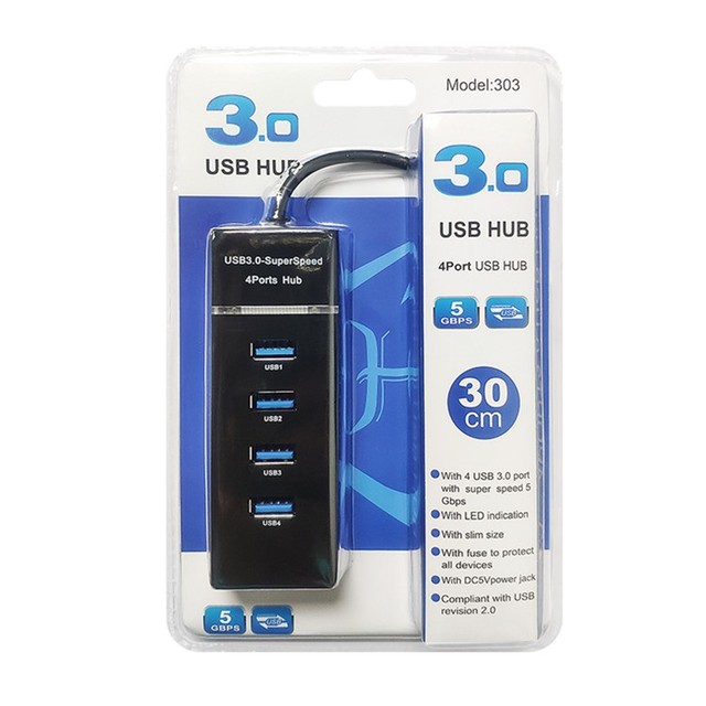 USB Hub Adapter 1*USB 3.0+3*USB 2.0 Hub Splitter High Speed Multiport for Mouse/U Disk/Keyboard/Mobile Hard Drive