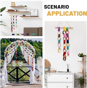 Paquete de 30 Cadenas de Botones en Forma de Ola, Cadenas de Fieltro Coloridas con Broches a Presión, Guirnalda para Decoración del Hogar, <span class=keywords><strong>Navidad</strong></span>, Cumpleaños, Aniversario, Fiesta - Product Image 5