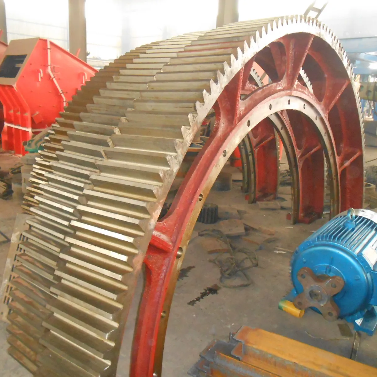 Cast Iron steel metal gear wheel ring 50 kg flywheel disk gear