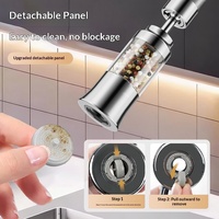 Robinet de cuisine NABING en acier inoxydable 304 avec filtre à 6 couches, extension anti-éclaboussures, poignée unique, double commande, design moderne et épuré