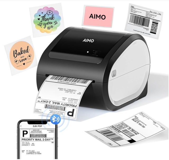 Eco Friendly Inkless Thermal Label Printer 4x6 Thermal Shipping Label Printer Mini Thermal Printer Fast Printing