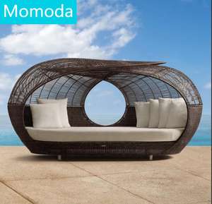 حمام سباحة شاطئ الفندق جميع الباحة الأثاث الفاخرة شرفة حديقة سرير الشمس الشاطئ سرير النهار قصب الروطان الأثاث - Product Image 1