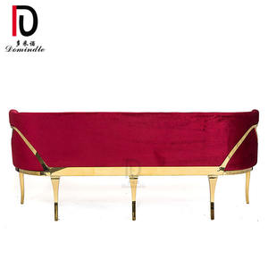 Moderne edelstahl rot samt sitz und zurück gold beine hochzeit vogue <span class=keywords><strong>sofa</strong></span> - Product Image 3