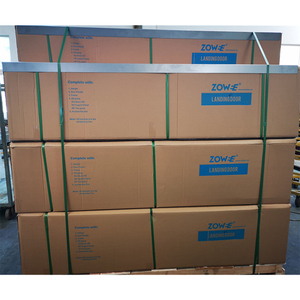 Zowee волосяная линия из нержавеющей стали телескопическая посадочная дверь пассажирского лифта 304 ул. Открывание двери лифта типа sel-com - Product Image 5