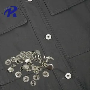 Wholesale Logo Custom Metal Press Snap Button Garment Luxury Silver Buttons