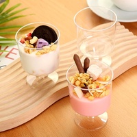 Gobelets à dessert Yuanze en plastique PS transparent, hauts et élégants, pour parfaits, coupes à glace, mousses, martinis, jetables, pour fêtes et traiteurs