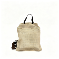 Sac à dos tricoté pour femme, léger et tendance, en polyester, avec fermeture éclair, idéal pour toutes les occasions – Nouvelle collection à succès