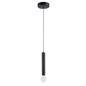 Luminaire suspendu moderne en noir mat LED pour maisons minimalistes - Product Image 1