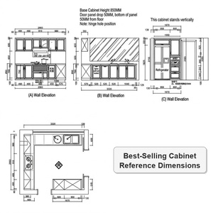 Gabinetes de <span class=keywords><strong>Cocina</strong></span> Mini Directos de Fábrica, Diseño Modular Moderno, 570mm de Profundidad, Bisagra Ecológica para Armario, Ideal para Pequeños Centros Comerciales y Hospitales - Product Image 5