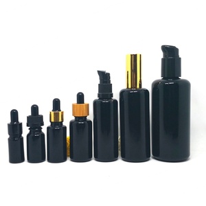 ขวดแก้วสีม่วงเข้มขนาด 30 มล. 50 มล. 100 มล. พร้อมหัวหยดและหัวปั๊มสเปรย์ พิมพ์โลโก้ตามสั่ง สำหรับน้ำมันหอมระเหยและยาหยอดตา - Product Image 3