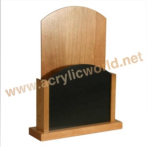 Solid Wood Tabletop Menu Holders for Restaurant <b>Tables</b> Rustic Menu Display Stands with Natural Finish for Cafes and Hotels - Product Image 2