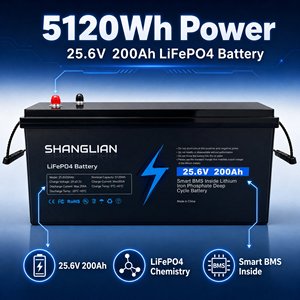 แบตเตอรี่ LiFePO4 25.6V 200Ah 5120Wh กระแสไฟสูงสุด 200A ชาร์จ/ดิสชาร์จ พร้อมระบบ Smart BMS ในตัว สำหรับระบบโซลาร์เซลล์แบบออฟกริด - Product Image 4