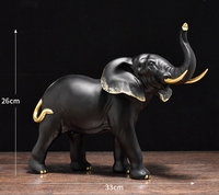 Décoration d'éléphant moderne et créative, lumière de luxe, art déco, artisanat en résine pour le bureau, la maison, le salon, le meuble TV, la décoration de bureau