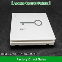 Interruptor de Salida Oculto Tipo 86 Ruipein, Panel de Botón de Desbloqueo con Clasificación IP65, Interruptor de Timbre, Interruptor Único con Reinicio Automático, 16A 250V