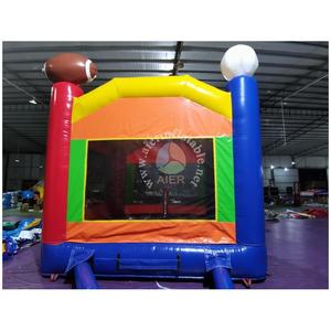 Château <span class=keywords><strong>gonflable</strong></span> sur le thème du sport avec décorations de basketball et de football, idéal pour les fêtes sportives d'enfants, la location d'événements et les jeux en plein air - Product Image 2