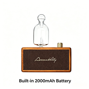 Factory Price Home Electric Rechargeable Waterless Aroma <b>Diffuser</b> 30ML Pure Natural Wooden Battery Operated Scent <b>Diffuser</b> - Product Image 1