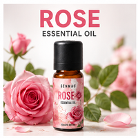 Huile Essentielle Végane Pure à 100% de Rose Sauvage, Marque Privée OEM, pour Cheveux, Ongles, Peau, Visage, Corps et Massage