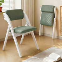 Chaise de salle à manger pliante en bois massif avec dossier, design gain de place pour la maison, le bureau et les réunions