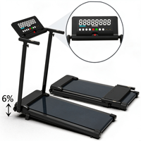 Tapis Roulant Elettrico Pieghevole FRS con Display LCD Intelligente, Inclinazione Automatica e Motore Silenzioso da 2.5HP per Uso Domestico e Commerciale