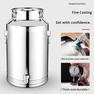 Nouvelle boîte à thé en acier inoxydable 304, épaisse et scellée, pour huile et vin, avec bec verseur, capacité de 20 kg - Product Image 1
