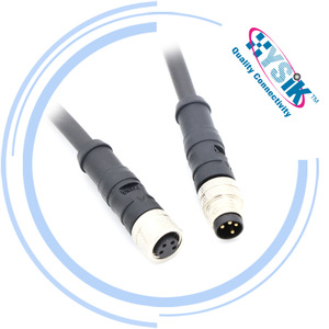 M8 수형 단일 엔드 직선 케이블 세트 3핀 4핀 센서 케이블 - Product Image 1