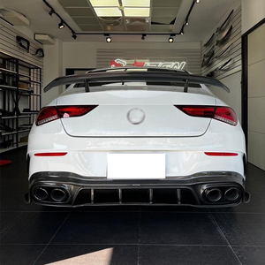 Pare-chocs de voiture adapté à <span class=keywords><strong>Mercedes</strong></span>-Benz W118 CLA35 <span class=keywords><strong>AMG</strong></span>/CLA45S Modifié en fibre de carbone sèche Becquet arrière Spoiler arrière Petit kit carrosserie - Product Image 2