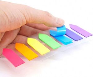 Wholesale Factory <b>Sticky</b> <b>Notes</b> PET 7 Color Reusable Fluorescent Memo Pads for Students and Office Supplies - Product Image 4