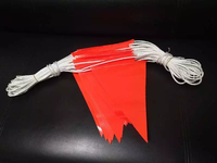 Drapeau durable de banderole d'avertissement de fanion de triangle de sécurité routière avec la corde blanche en nylon