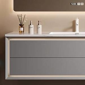 Juego <span class=keywords><strong>de</strong></span> Baño Económico <span class=keywords><strong>de</strong></span> <span class=keywords><strong>Moda</strong></span>, Impermeable, <span class=keywords><strong>de</strong></span> Madera Contrachapada, Montado en la Pared con Espejo LED para Mueble <span class=keywords><strong>de</strong></span> Baño <span class=keywords><strong>de</strong></span> Hotel - Product Image 3