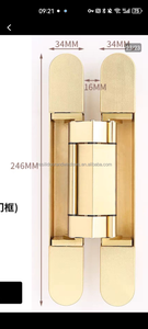 隐形锌合金外开木门折叠门交叉隐藏式重型180度三维铰链 - Product Image 5