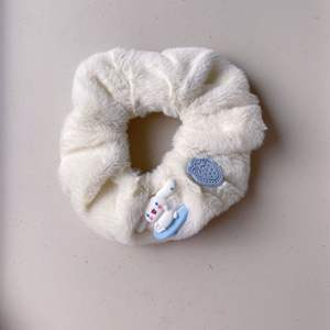 Enfants mignon dessin animé élastique bandeau de cheveux pour enfants bleu et blanc élastique en peluche queues de cheval filles douces chouchous mignons - Product Image 5