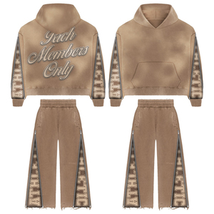 Custom Made <b>Zip</b> Up Jacket And <b>Jogger</b> Two Piece Set For Men Casual Streetwear Men Fashion Tracksuit Modern Outfit For Outdoor - Product Image 1