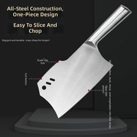 Nouveau couteau de chef multifonctionnel en acier inoxydable de 18 cm avec manche en bois, pour trancher, hacher les os, couper les légumes, ensemble de couteaux de cuisine