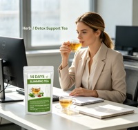 Thé minceur 14 jours pour la perte de poids, thé nettoyant naturel à base de plantes, faible en glucides, sachet pour éliminer la graisse du ventre, unisexe, emballage sous vide, adultes
