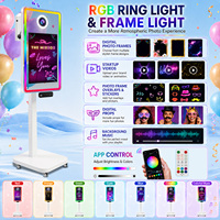Newly 21.5 Inch Touch Screen Electric Lifting Mirror Photobooth Machine Photo Mirror Booth Selfie Digital Mirror Photo Booth