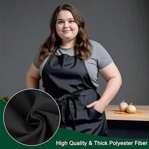 Delantal de Chef Profesional Unisex de Talla Grande con 2 Bolsillos, Diseño de Cintura, Sin Mangas, Lavable y Reutilizable para Cocinar y Hornear - Product Image 2
