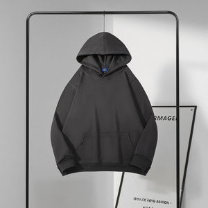 Felpa con Cappuccio in Cotone Pesante 320g Unisex Vestibilità Ampia Manica Lunga Autunnale Top Base, Fornitura ODM - Product Image 1