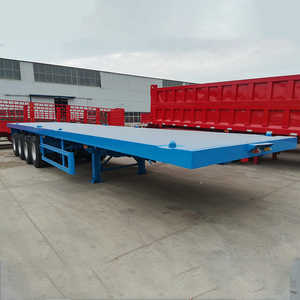 Semi-remorque à plateau plat 2/3/4 essieux, <span class=keywords><strong>prix</strong></span> compétitif, fabrication propre, pour le transport de conteneurs de 40 pieds - Product Image 4