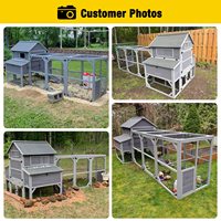 ZMaker Nouveau Grand Poulailler en Bois pour l'Extérieur, Imperméable, Cage à Poules en Bois pour la Vente en Gros