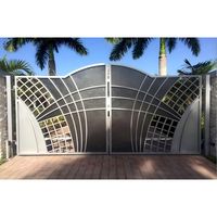 Portail en fer forgé Prima luxueux avec motifs complexes pour villa, cour, propriété extérieure, allée d'entrée