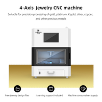 Machine de gravure et de fraisage CNC 4 axes YUBANG, broche 4KW, diamètre de travail 100mm, pour bijoux (or, argent, platine), bagues, pendentifs, pièces de monnaie, usage sur table