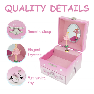 Boîte à bijoux musicale élégante Jakos Factory - Cadeau idéal pour les anniversaires, Noël et les fêtes des filles - Product Image 3