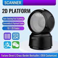 Escáner de Códigos de Barras Omnidireccional 2D CX70-H, Lector de Códigos de Barras con Cable, Plataforma de Escaneo de Códigos QR 2D de Escritorio para Inventario de Supermercados