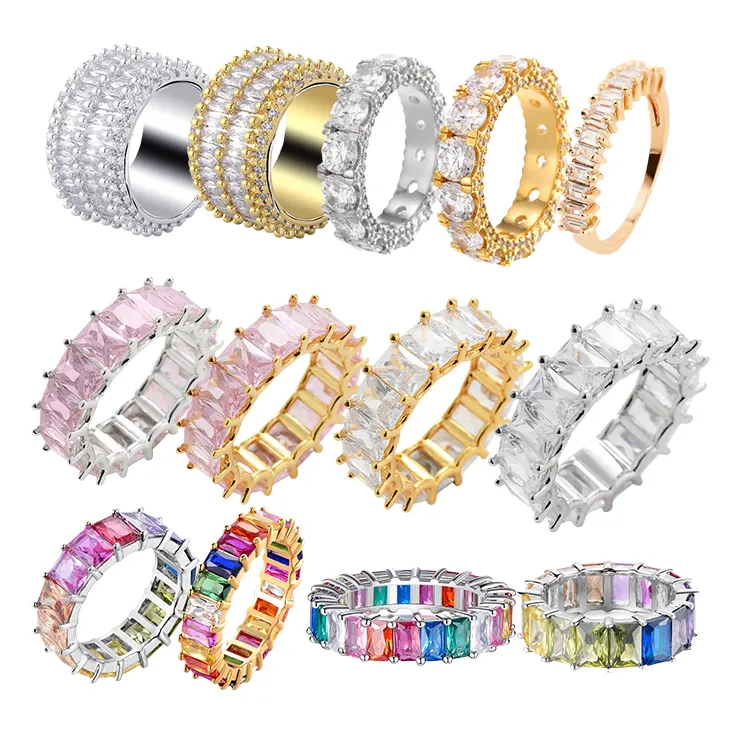 2022 nuovi arrivi 18 carati oro diamante stella anelli fede nuziale alla moda di alta qualità